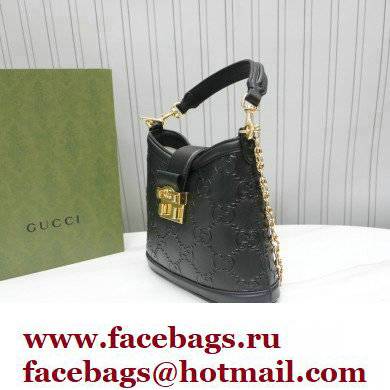 Gucci Small GG Shoulder Bag 675788 Black 2022 - Click Image to Close