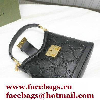 Gucci Small GG Shoulder Bag 675788 Black 2022