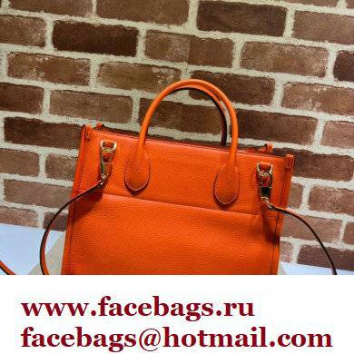 Gucci Small Tote Bag with Gucci Logo 674822 Orange 2022 - Click Image to Close