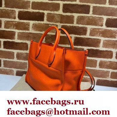Gucci Small Tote Bag with Gucci Logo 674822 Orange 2022
