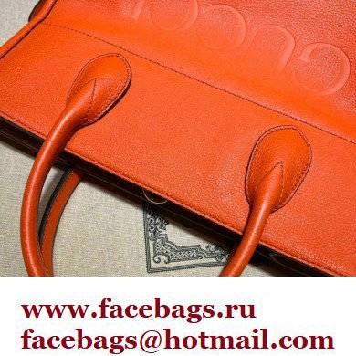 Gucci Small Tote Bag with Gucci Logo 674822 Orange 2022 - Click Image to Close