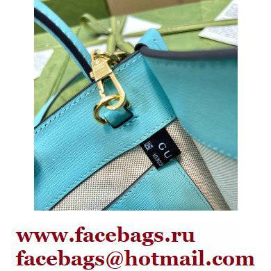 Gucci Tiger GG Mini Tote Bag 671623 Blue 2022