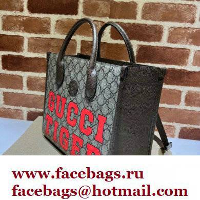 Gucci Tiger GG Small Tote Bag 659983 Brown 2022
