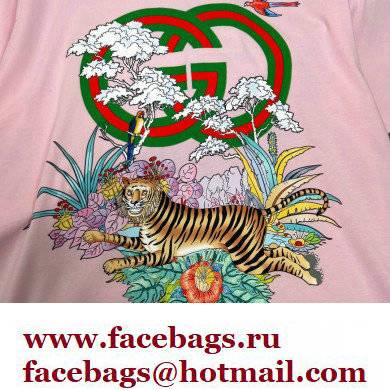 Gucci Tiger Interlocking G T-shirt pink