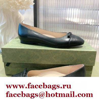 Gucci ballet flats with Double G 680878 Black 2022 - Click Image to Close