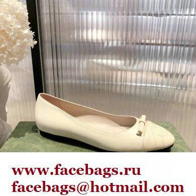 Gucci ballet flats with Double G 680878 Creamy 2022 - Click Image to Close