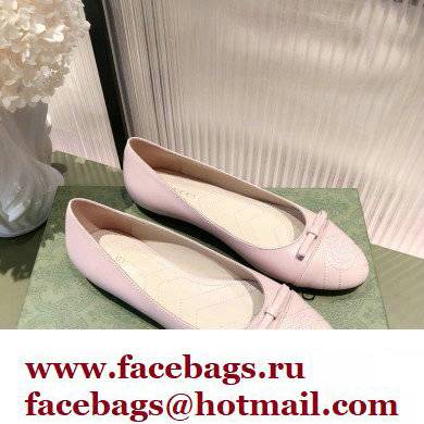 Gucci ballet flats with Double G 680878 Light Pink 2022