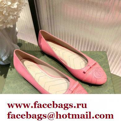 Gucci ballet flats with Double G 680878 Pink 2022 - Click Image to Close