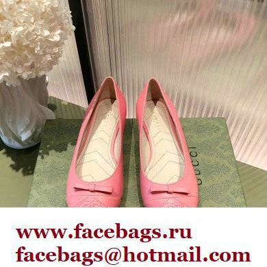 Gucci ballet flats with Double G 680878 Pink 2022