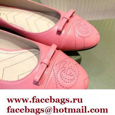 Gucci ballet flats with Double G 680878 Pink 2022 - Click Image to Close