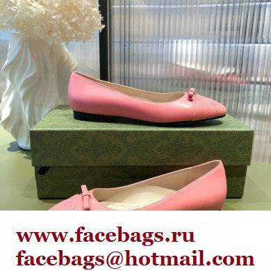 Gucci ballet flats with Double G 680878 Pink 2022