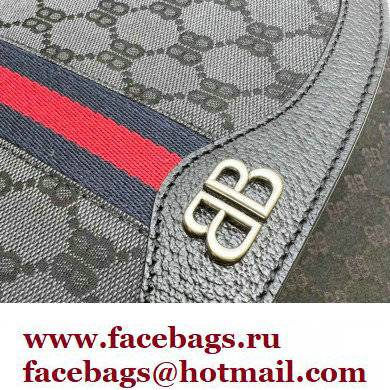 Gucci x Balenciaga The Hacker Project Medium Shoulder Bag 680121 GG Canvas Black 2022