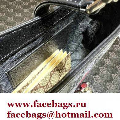 Gucci x Balenciaga The Hacker Project Mini Hobo Bag 680132 GG Canvas Black 2022 - Click Image to Close