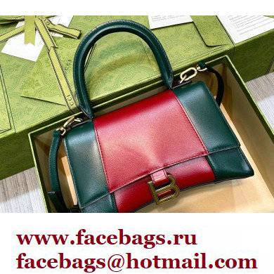 Gucci x Balenciaga The Hacker Project Small Hourglass Bag 681697 Leather Green/Red 2022
