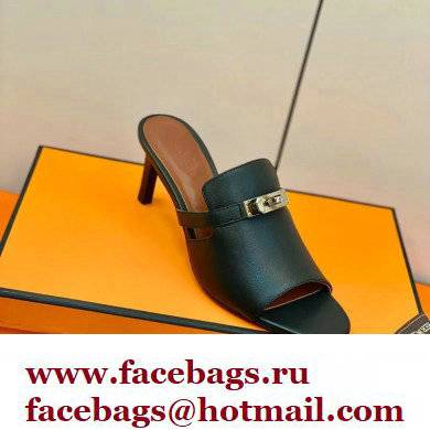 Hermes Kelly Buckle Cute Sandals Black