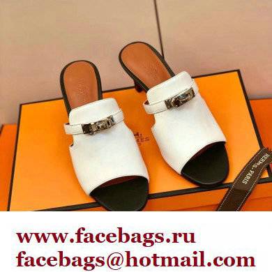 Hermes Kelly Buckle Cute Sandals White