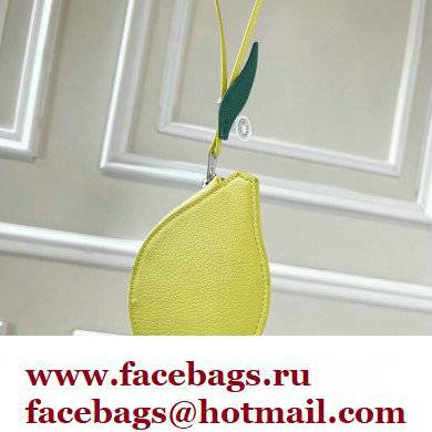 Hermes Lemon Leather Fruit Bag Charm 2022