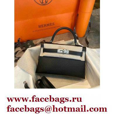Hermes Mini Kelly II Handbag in original epsom leather black