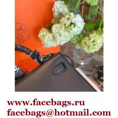 Hermes Mini Kelly II Handbag in original epsom leather black - Click Image to Close