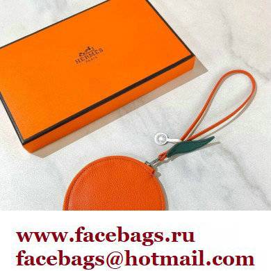 Hermes Orange Leather Fruit Bag Charm 2022 - Click Image to Close