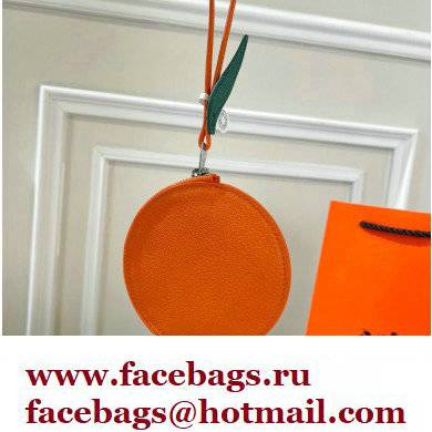 Hermes Orange Leather Fruit Bag Charm 2022 - Click Image to Close
