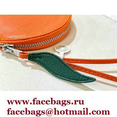 Hermes Orange Leather Fruit Bag Charm 2022