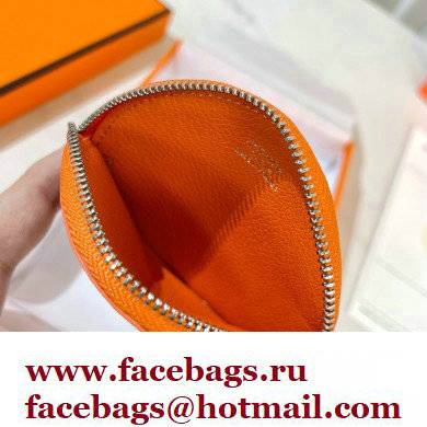 Hermes Orange Leather Fruit Bag Charm 2022