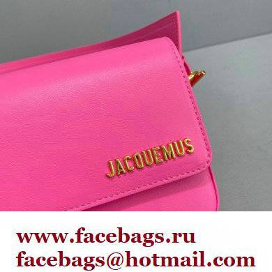 Jacquemus Le Carinu Small Square Bag Leather Fuchsia - Click Image to Close