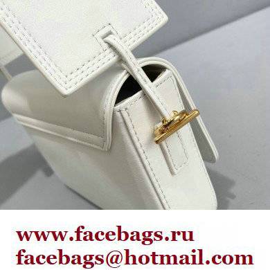 Jacquemus Le Carinu Small Square Bag Leather White - Click Image to Close