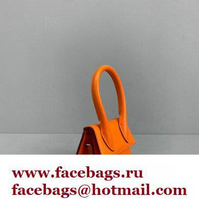 Jacquemus Le Chiquito Homme Mini Bag Leather Orange with Removable Shoulder Strap - Click Image to Close