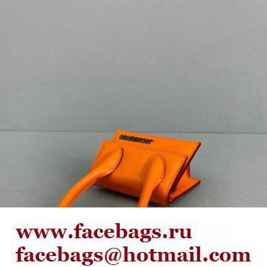 Jacquemus Le Chiquito Homme Mini Bag Leather Orange with Removable Shoulder Strap - Click Image to Close