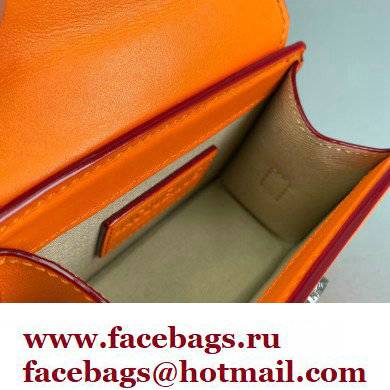 Jacquemus Le Chiquito Homme Mini Bag Leather Orange with Removable Shoulder Strap