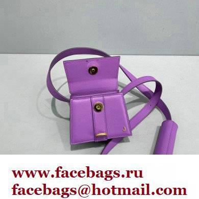 Jacquemus Le Chiquito Montagne Mini sac en cuir Bag Leather Purple