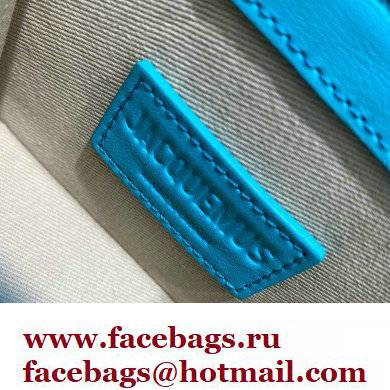 Jacquemus Le Chiquito Montagne Mini sac en cuir Bag Leather Turquoise Blue