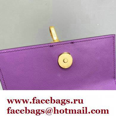Jacquemus Le Chiquito Montagne moyen Petit sac en cuir Bag Leather Purple - Click Image to Close