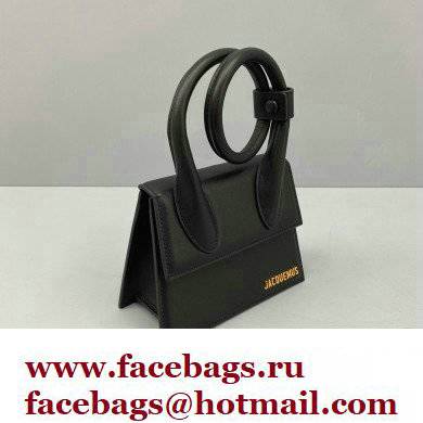 Jacquemus Le Chiquito Noeud Flexible Handle Small Bag Leather Black