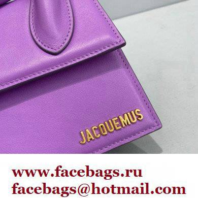Jacquemus Le Chiquito Noeud Flexible Handle Small Bag Leather Purple