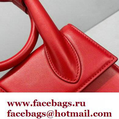 Jacquemus Le Chiquito Noeud Flexible Handle Small Bag Leather Red