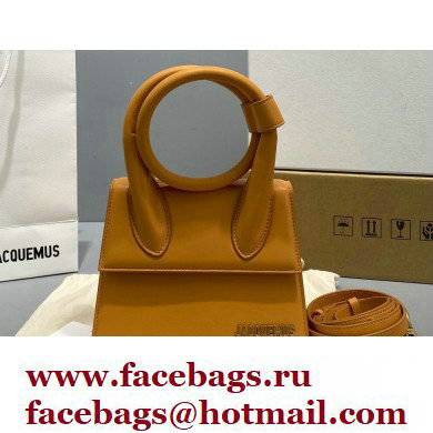 Jacquemus Le Chiquito Noeud Flexible Handle Small Bag Leather Yellow