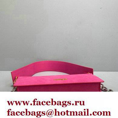 Jacquemus Le Ciuciu Rectangular Box Bag Suede Fuchsia