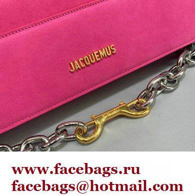 Jacquemus Le Ciuciu Rectangular Box Bag Suede Fuchsia