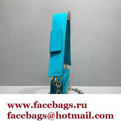 Jacquemus Le Ciuciu Rectangular Box Bag Suede Turquoise Blue