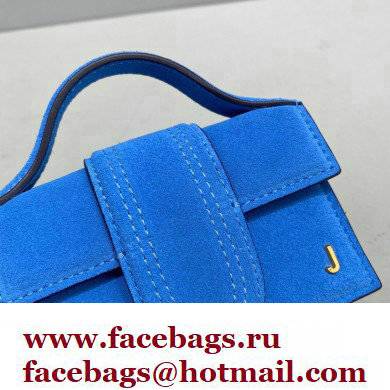 Jacquemus Le Petit Bambino Mini Bag Suede Blue - Click Image to Close