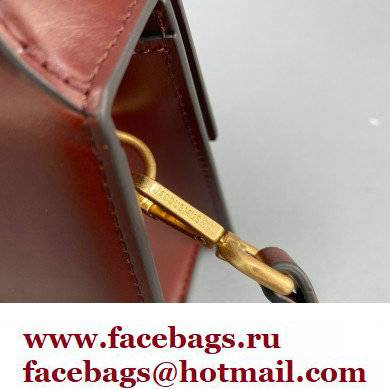 Jacquemus Le grand Bambino Large Envelope Handbag Leather Burgundy