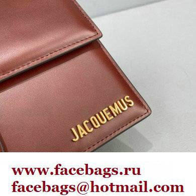 Jacquemus Le grand Bambino Large Envelope Handbag Leather Burgundy - Click Image to Close