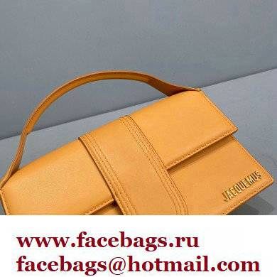 Jacquemus Le grand Bambino Large Envelope Handbag Leather Yellow