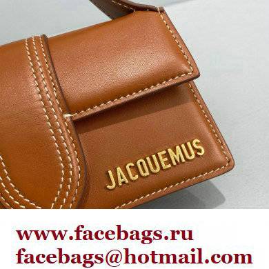 Jacquemus calfskin Le Bambino Mini Envelope Handbag brown