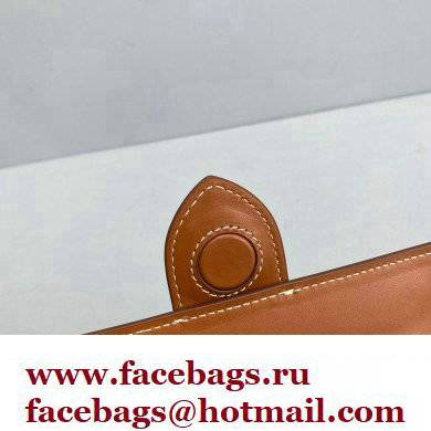 Jacquemus calfskin Le Bambino Mini Envelope Handbag brown