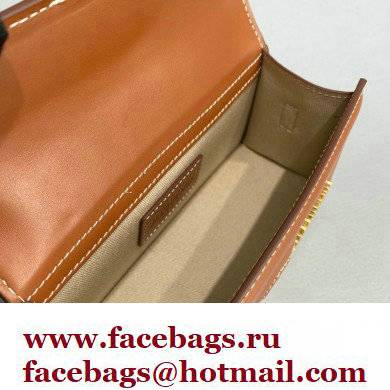 Jacquemus calfskin Le Bambino Mini Envelope Handbag brown - Click Image to Close