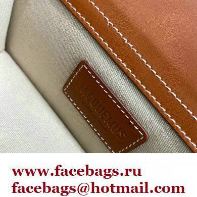 Jacquemus calfskin Le Bambino Mini Envelope Handbag brown - Click Image to Close